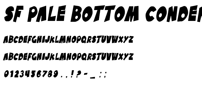 SF Pale Bottom Condensed Oblique font